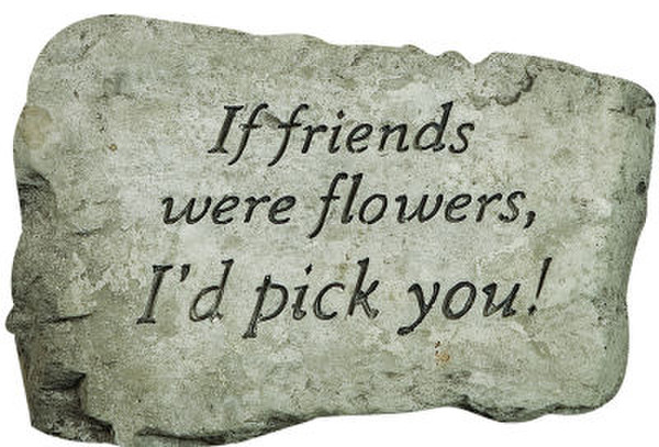 If Friends Were Flowers, I'd Pick You Garden Rock